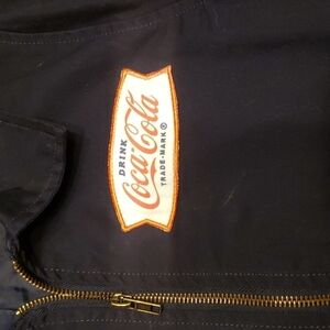 Juniors Cocoa Cola work style zip front jacket
